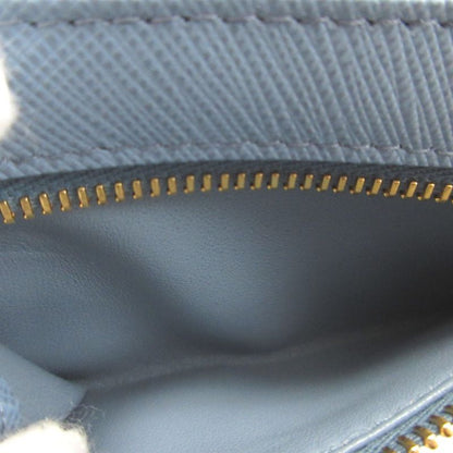 Prada Saffiano Triangle Saffiano Leather Triangle Plate Blue Key