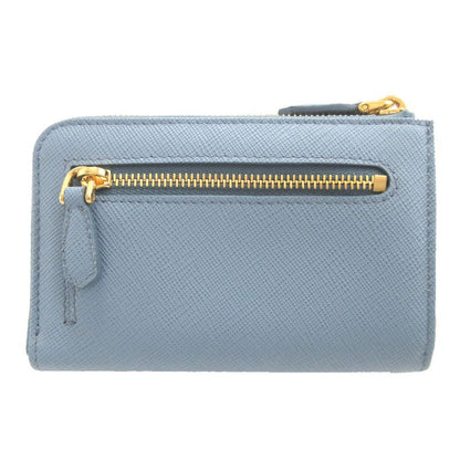 Prada Saffiano Triangle Saffiano Leather Triangle Plate Blue Key