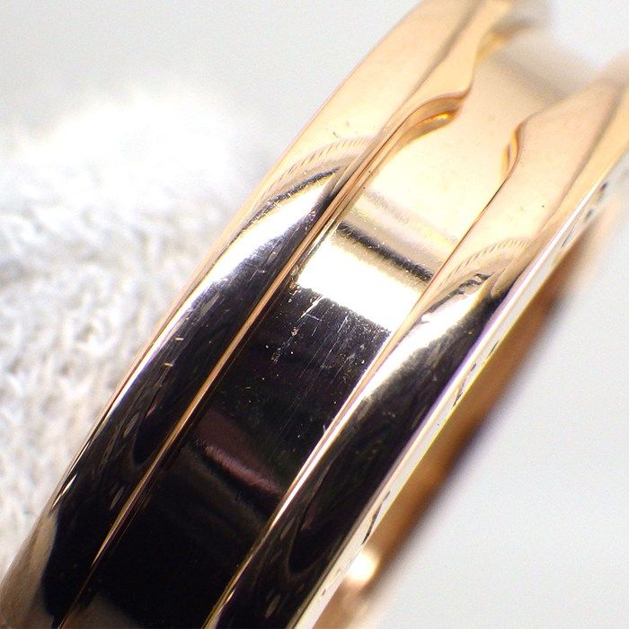 Bvlgari Ring B-zero One XS Band Logo 18K Pink Gold 51