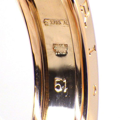 Bvlgari Ring B-zero One XS Band Logo 18K Pink Gold 51