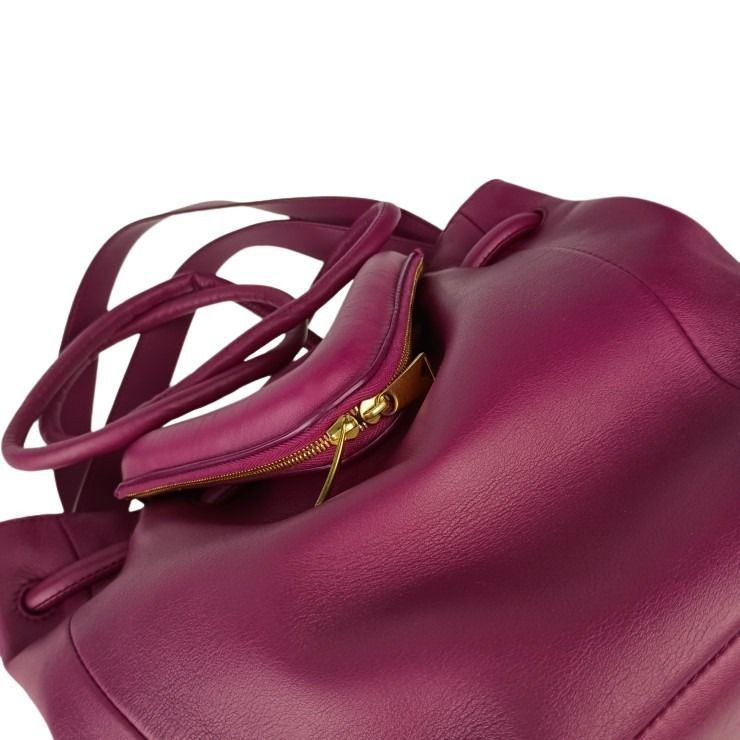 Bottega Veneta Shoulder Bag Beak Purple Leather 2-Way Gold