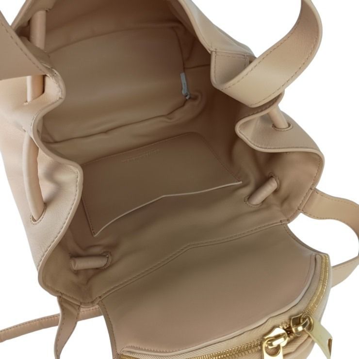 Bottega Veneta Shoulder Bag Beak Beige Leather 2-Way Gold