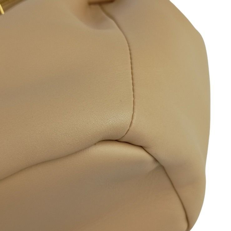 Bottega Veneta Shoulder Bag Beak Beige Leather 2-Way Gold