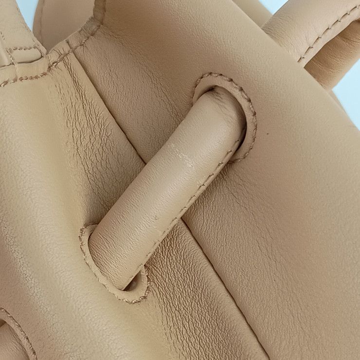 Bottega Veneta Shoulder Bag Beak Beige Leather 2-Way Gold