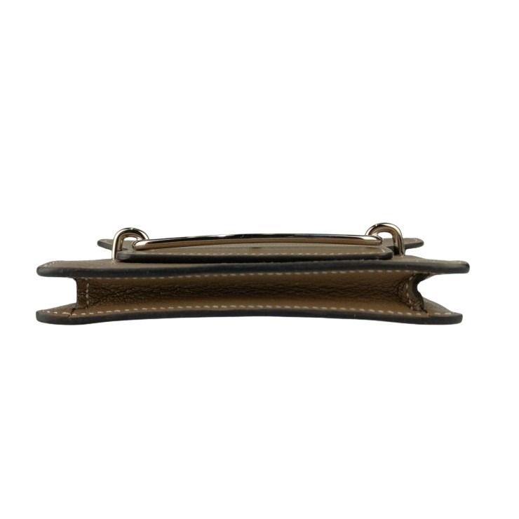 Hermes Coin Case Roulis Slim Etoupe Chevrumizol Silver