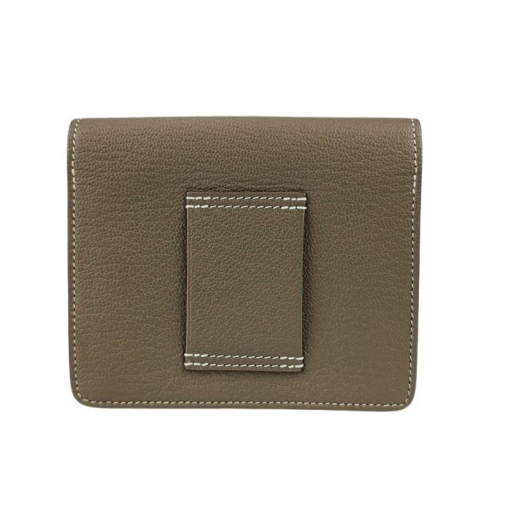 Hermes Coin Case Roulis Slim Etoupe Chevrumizol Silver
