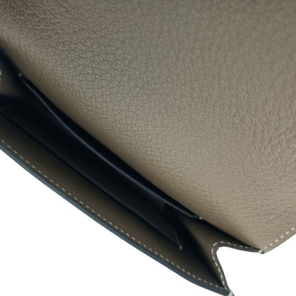 Hermes Coin Case Roulis Slim Etoupe Chevrumizol Silver