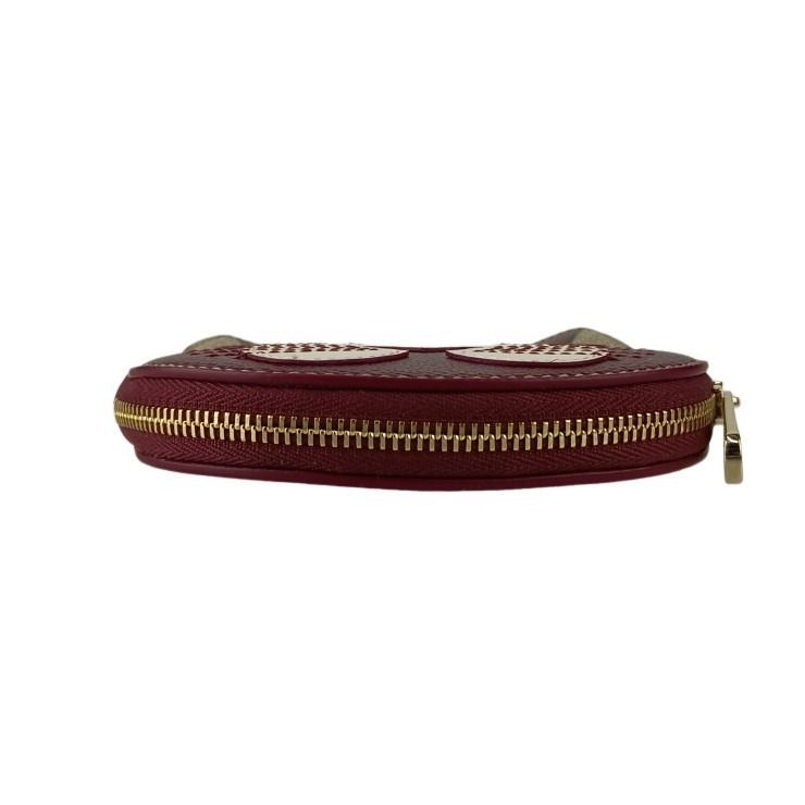 Gucci Coin Case GG Supreme Cat Shape Bold Beige Leather Gold