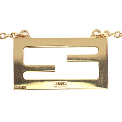 Fendi Necklace Is Gold Metal