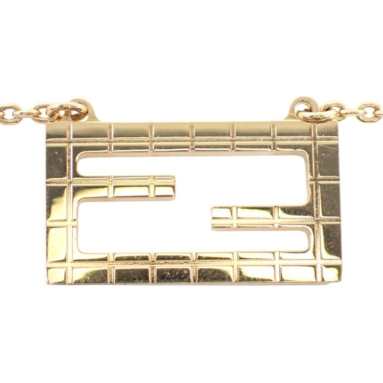 Fendi Necklace Is Gold Metal