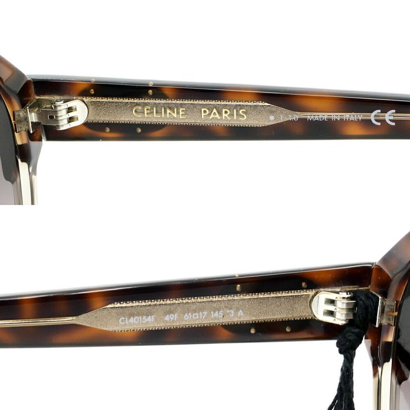 Celine Sunglasses Clear Brown Gold Eyewear