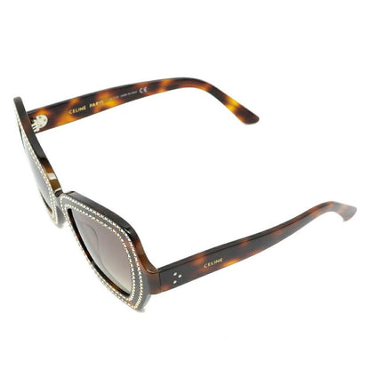 Celine Sunglasses Rhinestone Brown Silver