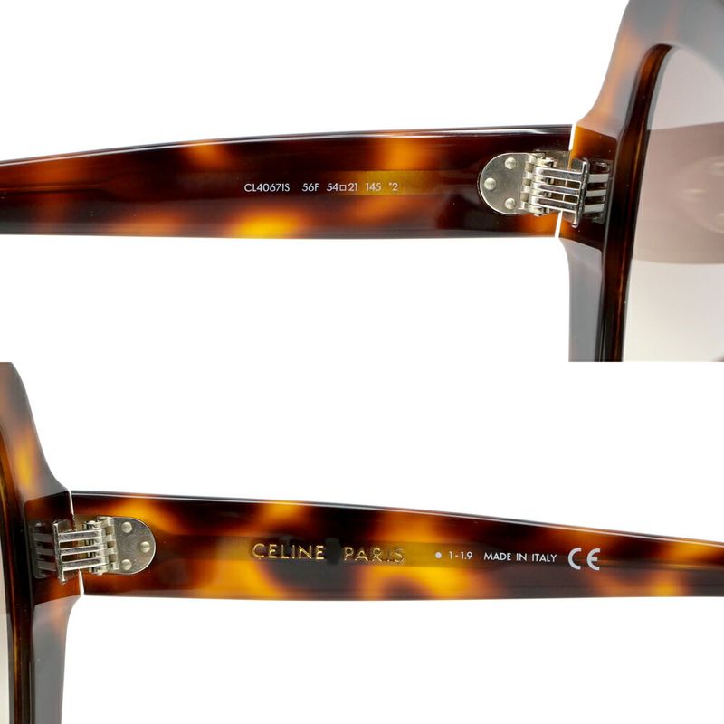 Celine Sunglasses Rhinestone Brown Silver