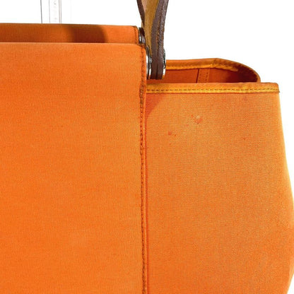 Hermes Tote Kabak Elan PM Canvas Leather Orange