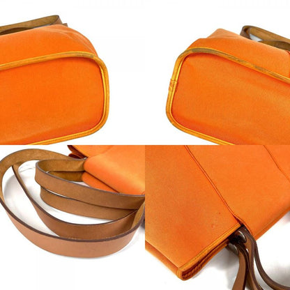 Hermes Tote Kabak Elan PM Canvas Leather Orange
