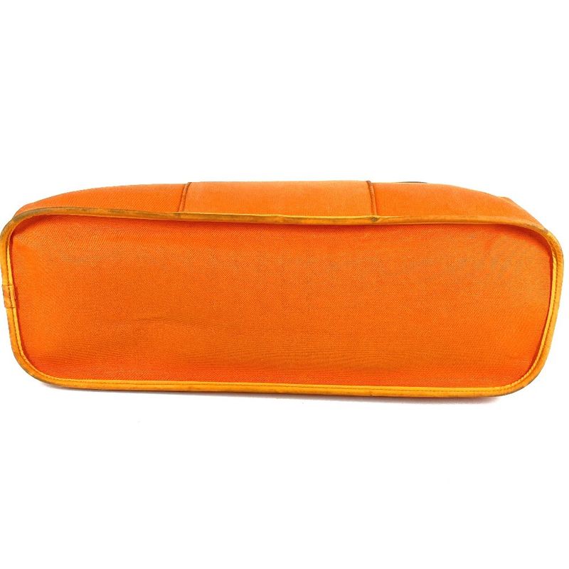 Hermes Tote Kabak Elan PM Canvas Leather Orange