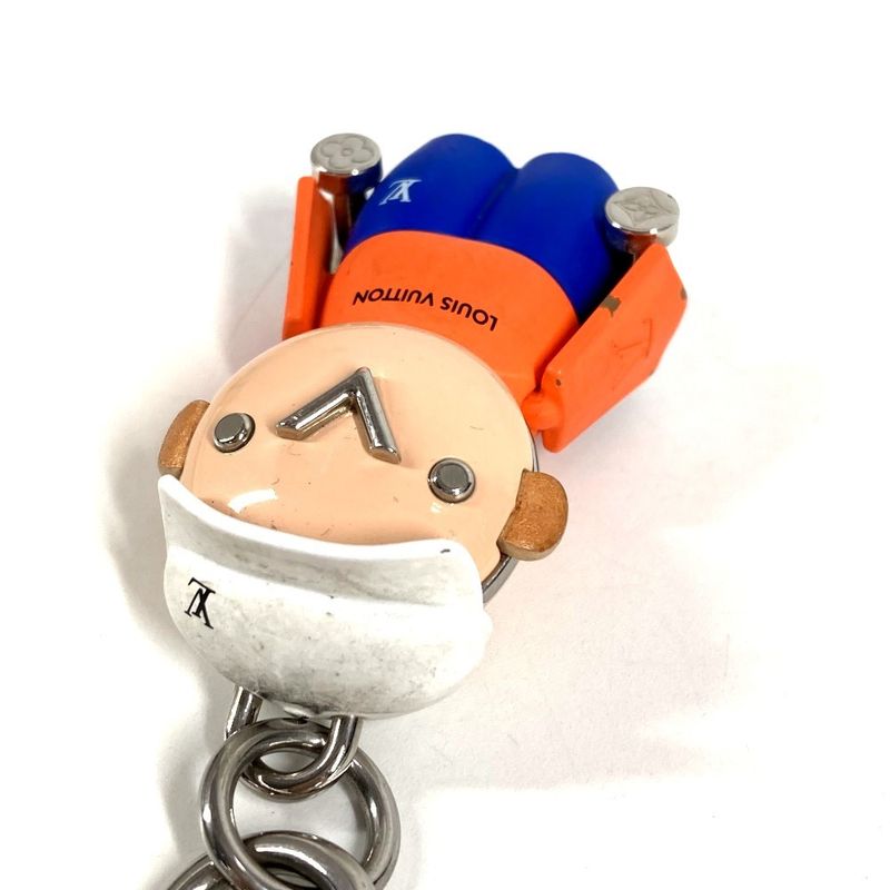 Louis Vuitton Key Holder Bag Charm Gaston Jim Metal White