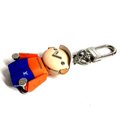 Louis Vuitton Key Holder Bag Charm Gaston Jim Metal White