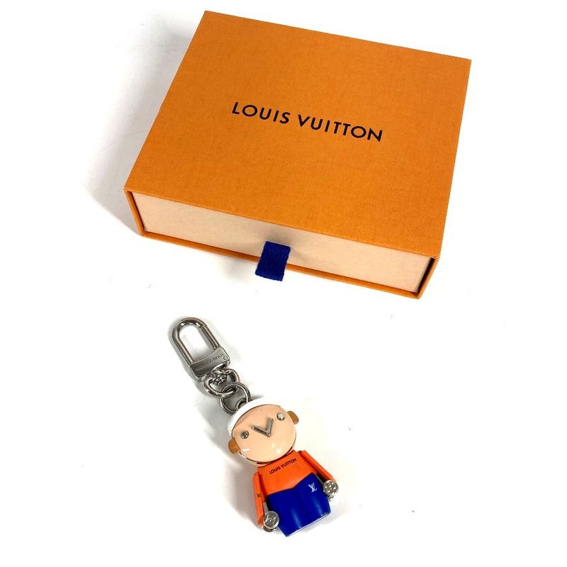 Louis Vuitton Key Holder Bag Charm Gaston Jim Metal White