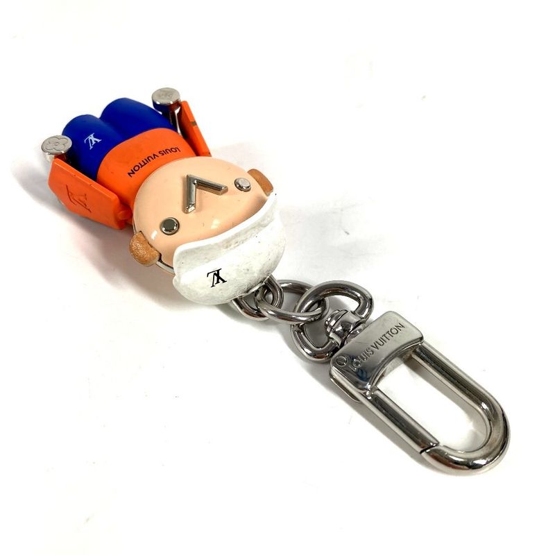 Louis Vuitton Key Holder Bag Charm Gaston Jim Metal White