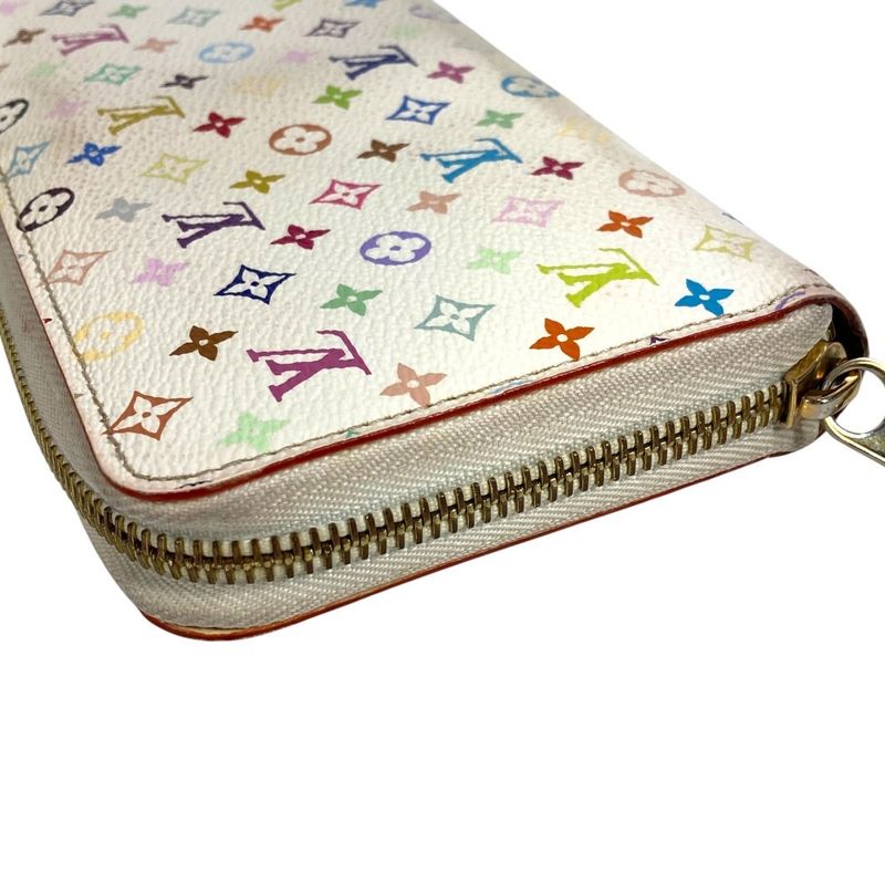 Louis Vuitton Zippy Long Wallet Monogram Multicolor Canvas White