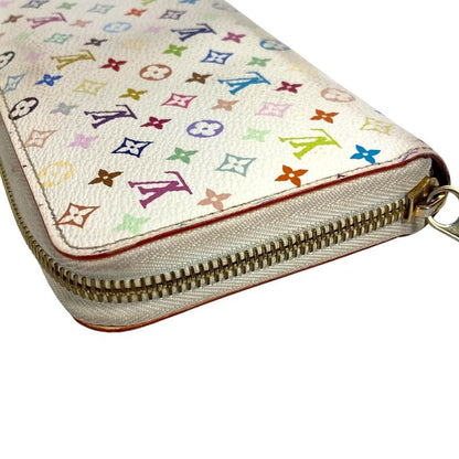 Louis Vuitton Zippy Long Wallet Monogram Multicolor Canvas White