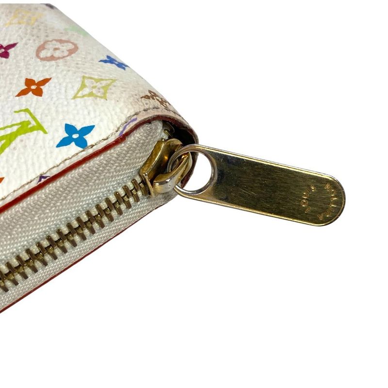 Louis Vuitton Zippy Long Wallet Monogram Multicolor Canvas White
