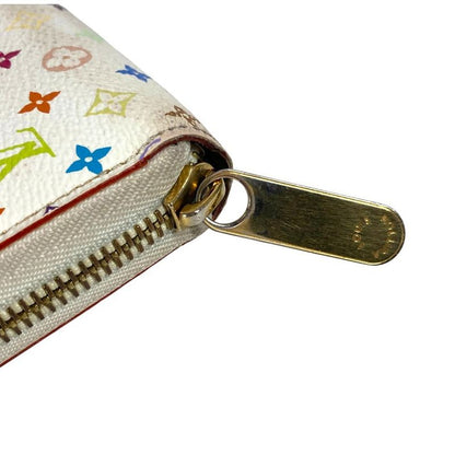 Louis Vuitton Zippy Long Wallet Monogram Multicolor Canvas White