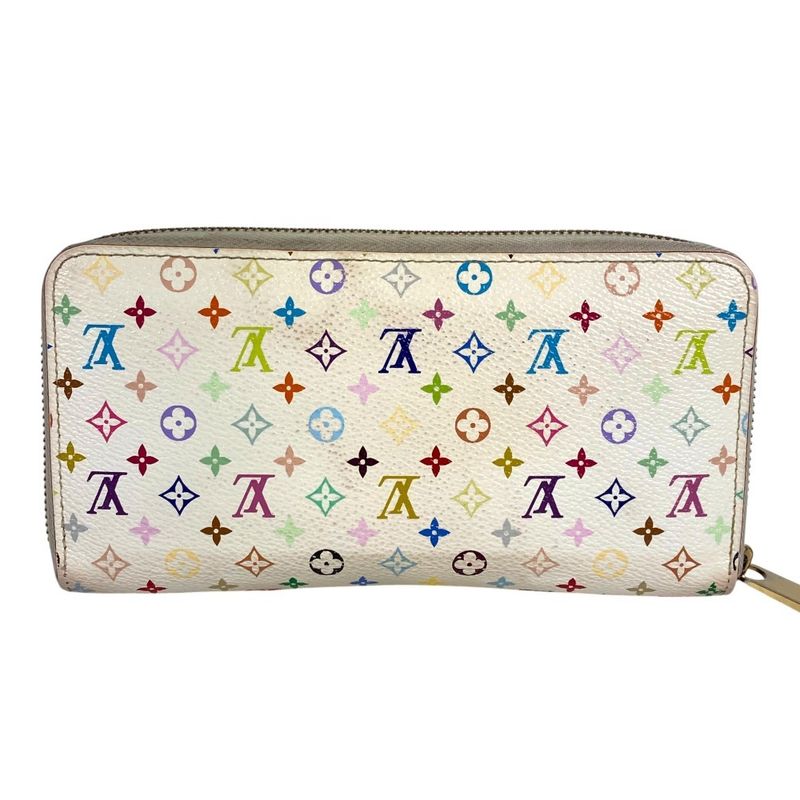 Louis Vuitton Zippy Long Wallet Monogram Multicolor Canvas White