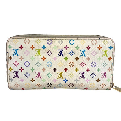 Louis Vuitton Zippy Long Wallet Monogram Multicolor Canvas White