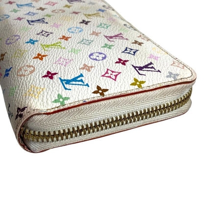 Louis Vuitton Zippy Long Wallet Monogram Multicolor Canvas White