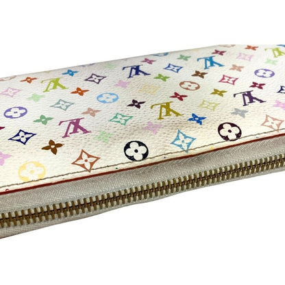 Louis Vuitton Zippy Long Wallet Monogram Multicolor Canvas White