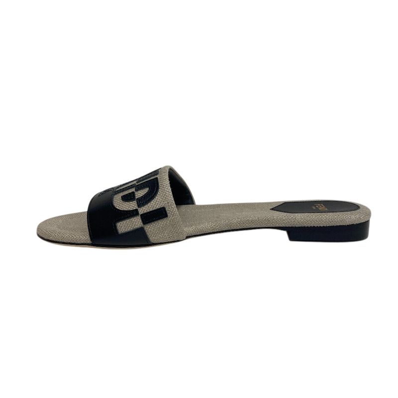 Fendi Slide Sandals Black