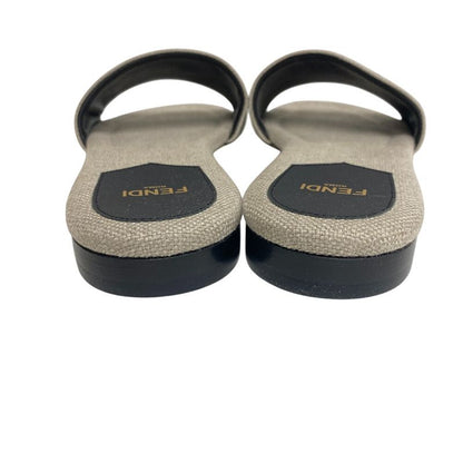 Fendi Slide Sandals Black