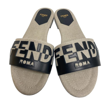 Fendi Slide Sandals Black