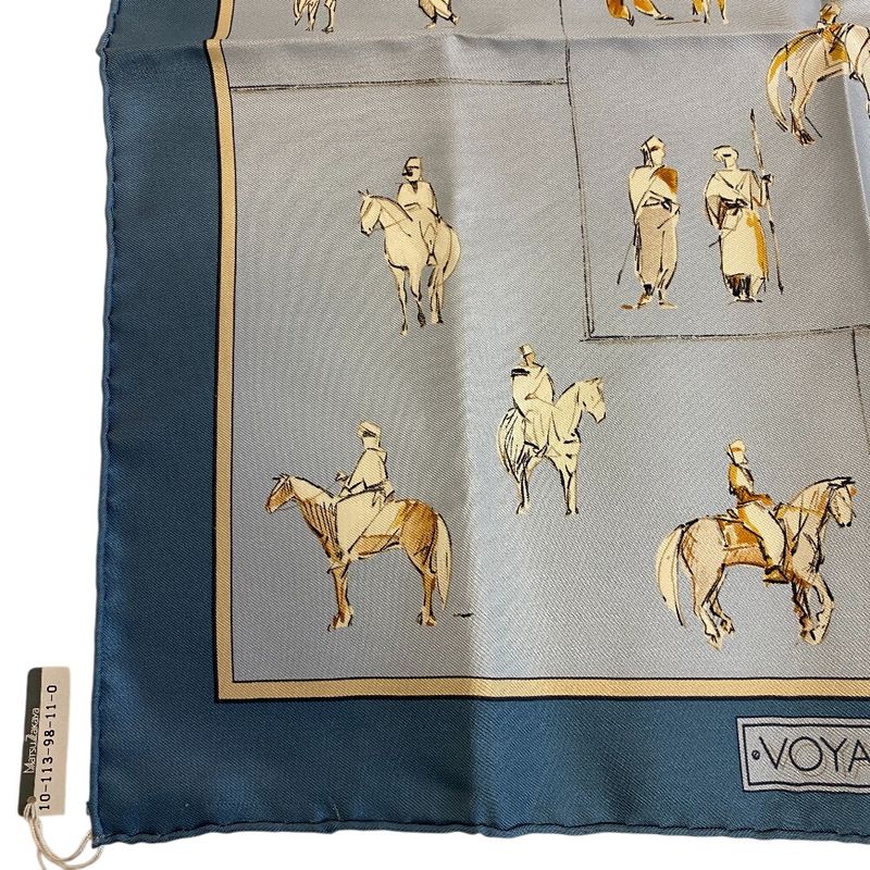 Hermes Carre 45 Scarf Blue