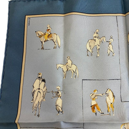 Hermes Carre 45 Scarf Blue