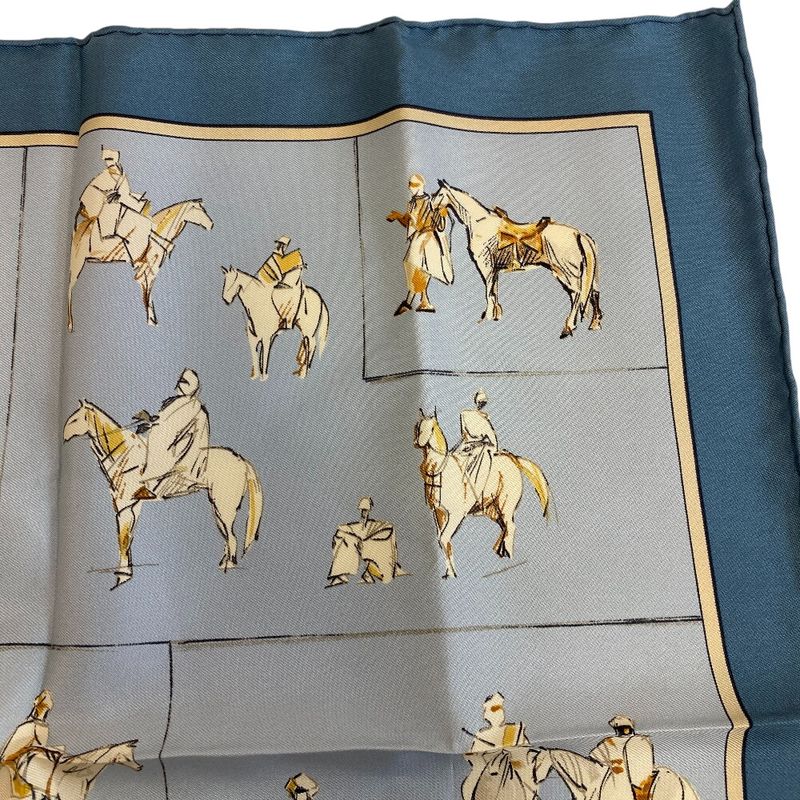 Hermes Carre 45 Scarf Blue