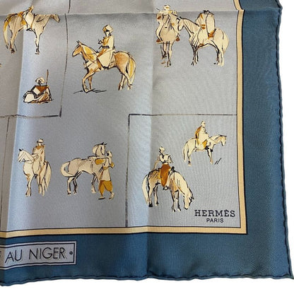Hermes Carre 45 Scarf Blue