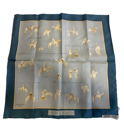 Hermes Carre 45 Scarf Blue
