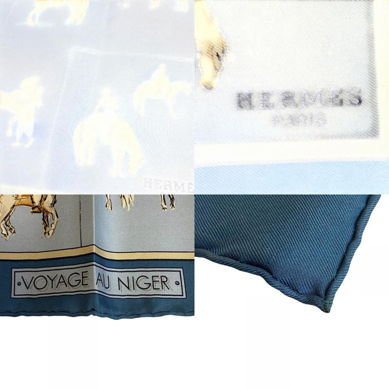 Hermes Carre 45 Scarf Blue