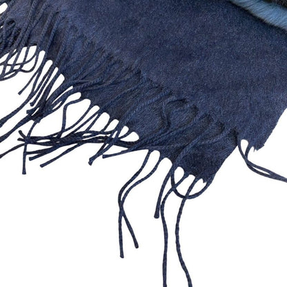 Fendi Ori Rug Silk Mohair Muffler Navy Scarf