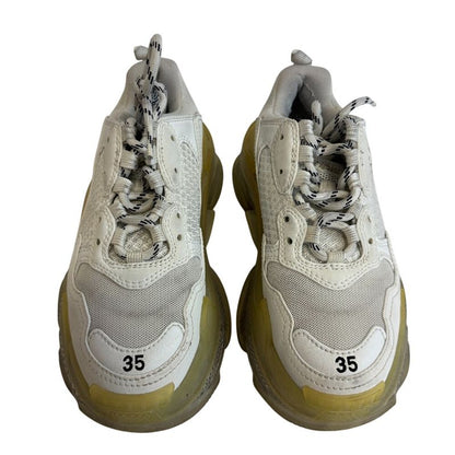 Balenciaga Clear Sole Triple S Sneakers White