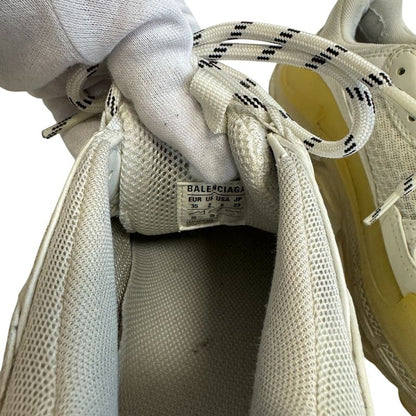 Balenciaga Clear Sole Triple S Sneakers White