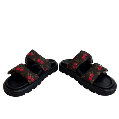 Louis Vuitton Takashi Murakami Purple Pillow Mule Black