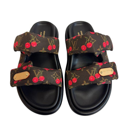 Louis Vuitton Takashi Murakami Purple Pillow Mule Black