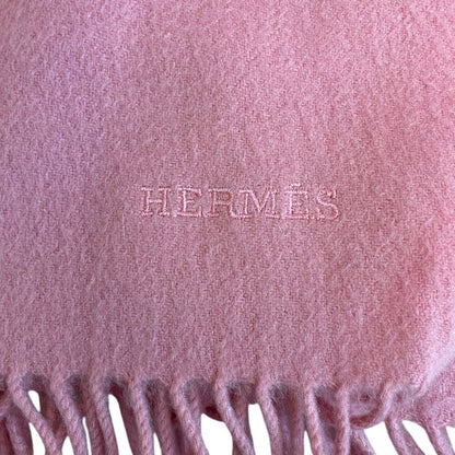 Hermes Large Fringe Muffler Shawl Scarf