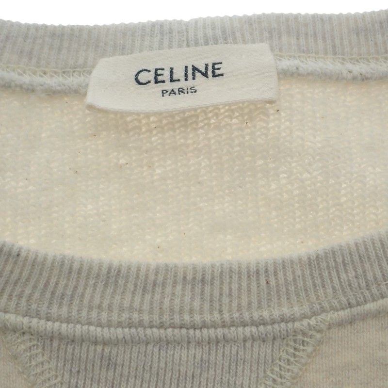 Celine S Logo Sweat Cotton Gray Top Trainer Casual