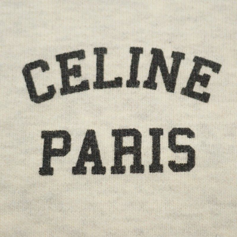 Celine S Logo Sweat Cotton Gray Top Trainer Casual