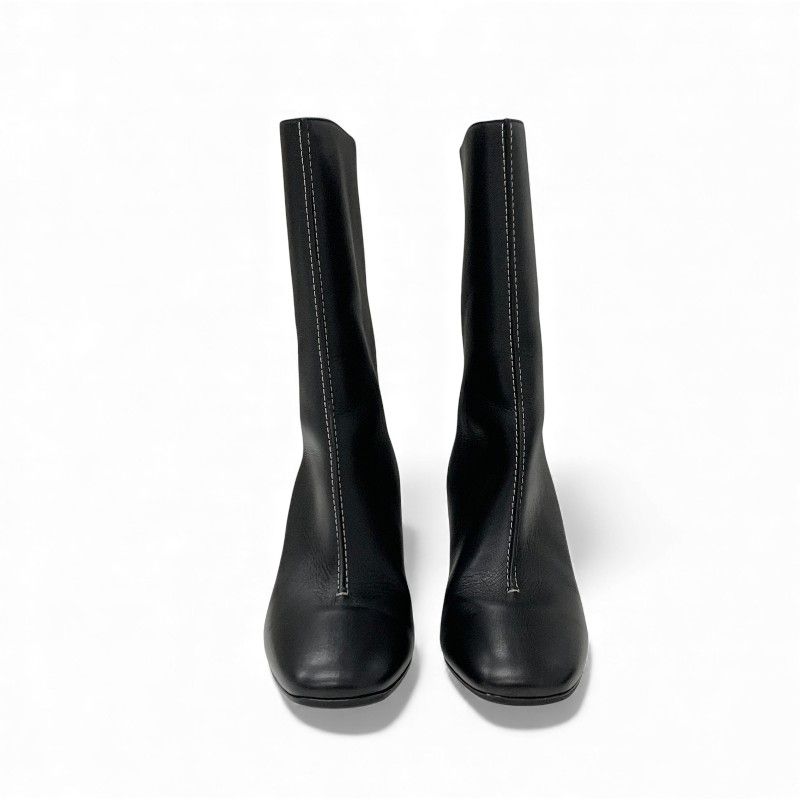 Hermes Defile Boots Shorts Shoes Leather Black Stitching
